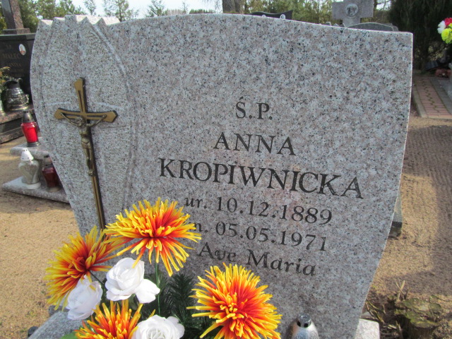 Anna Kropiwnicka 1889 Stoczek Klasztorny - Grobonet - Wyszukiwarka osób pochowanych